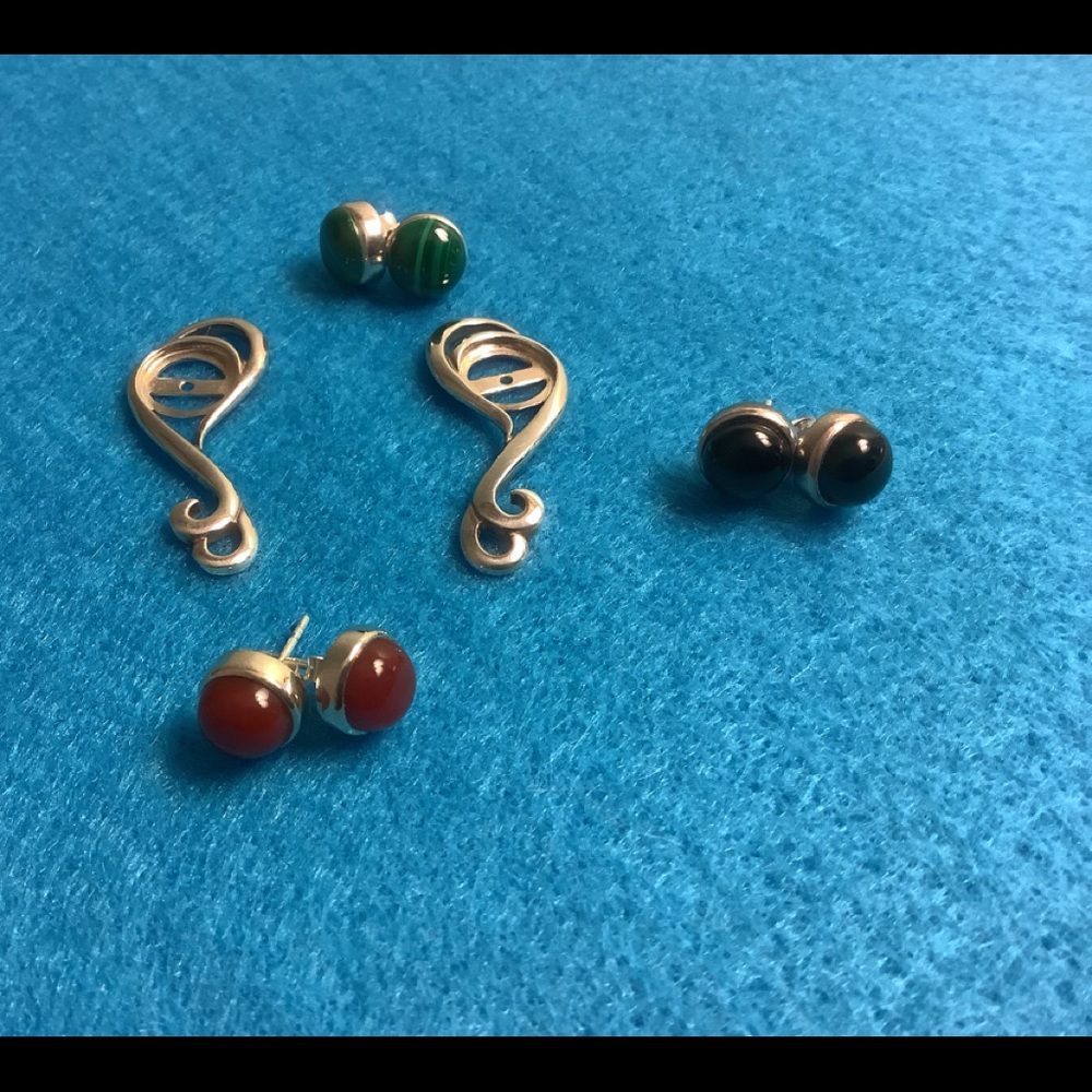 Sterling Silver wardrobe of gemstone earrings